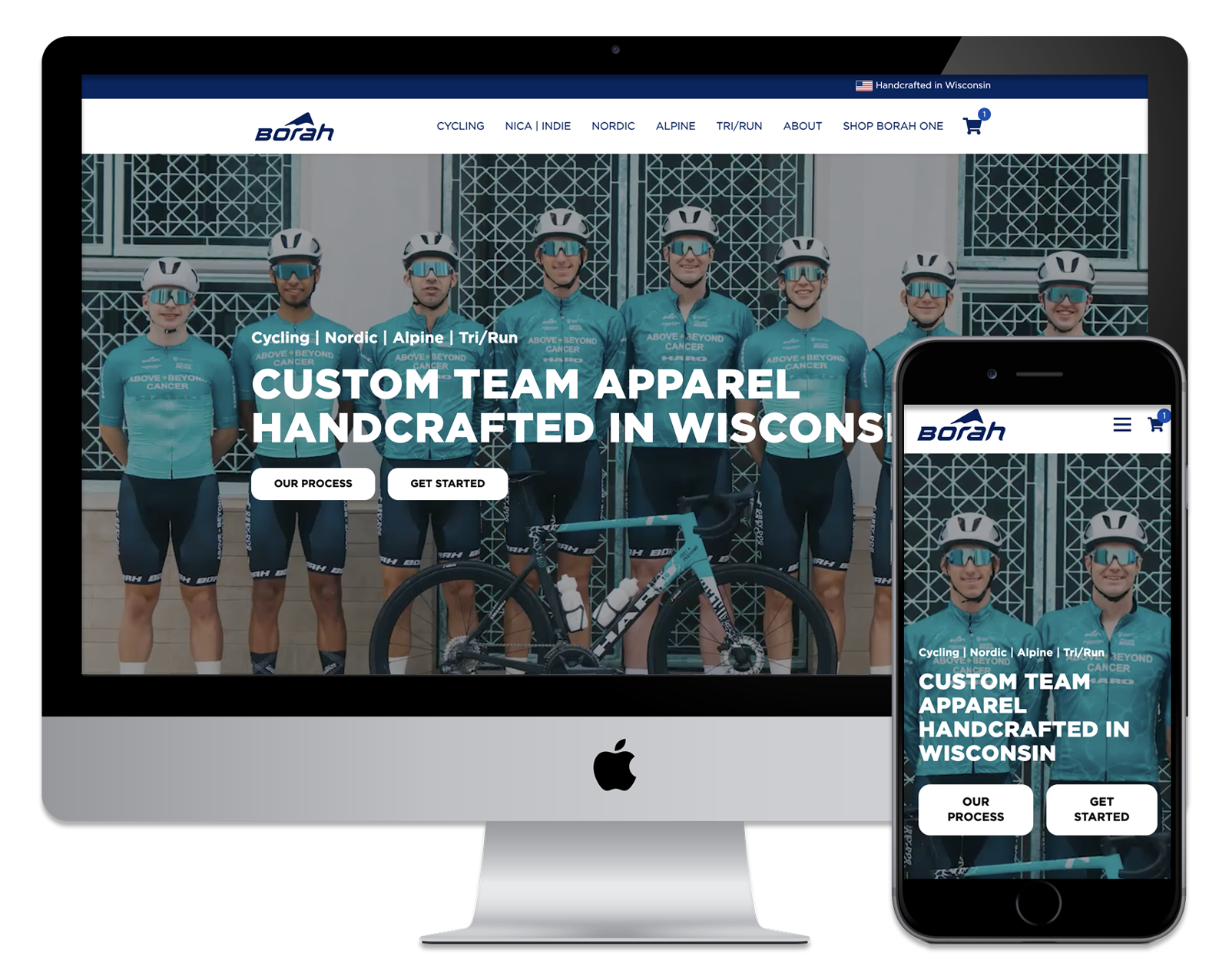 Borah Teamwear Website Mockup