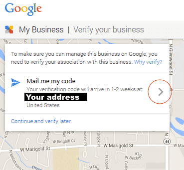 Google my business verify